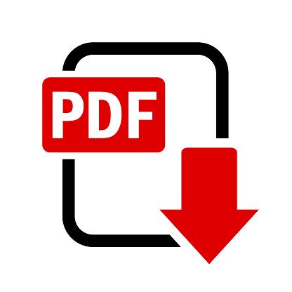 Icono con un documento en formato PDF y una flecha indicativa hacia abajo.