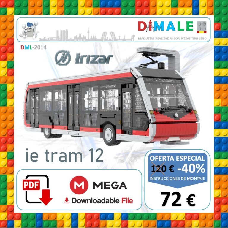 Modelo de tranvía de la línea 12 de Irizar con un precio promocional.