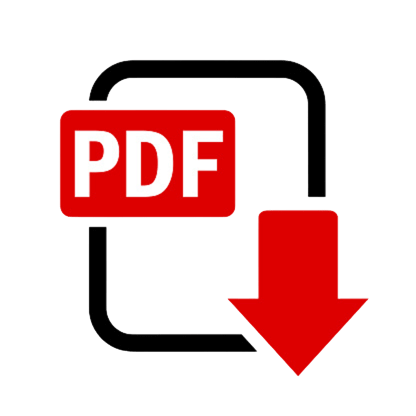 Icono con un documento en formato PDF y una flecha indicativa hacia abajo.