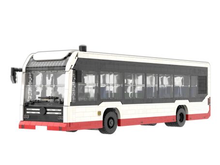 Autobús Mercedes Ecitaro con carrocería blanca y detalles rojos, ventanillas oscuras.