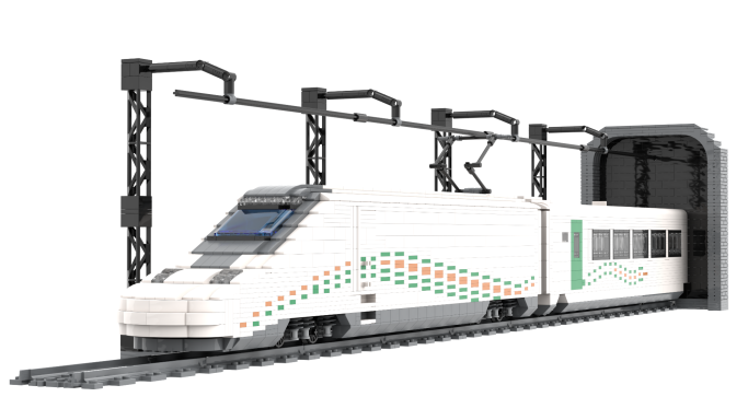 TALGO 350 SRO AVRIL MOC Lego vista frontal