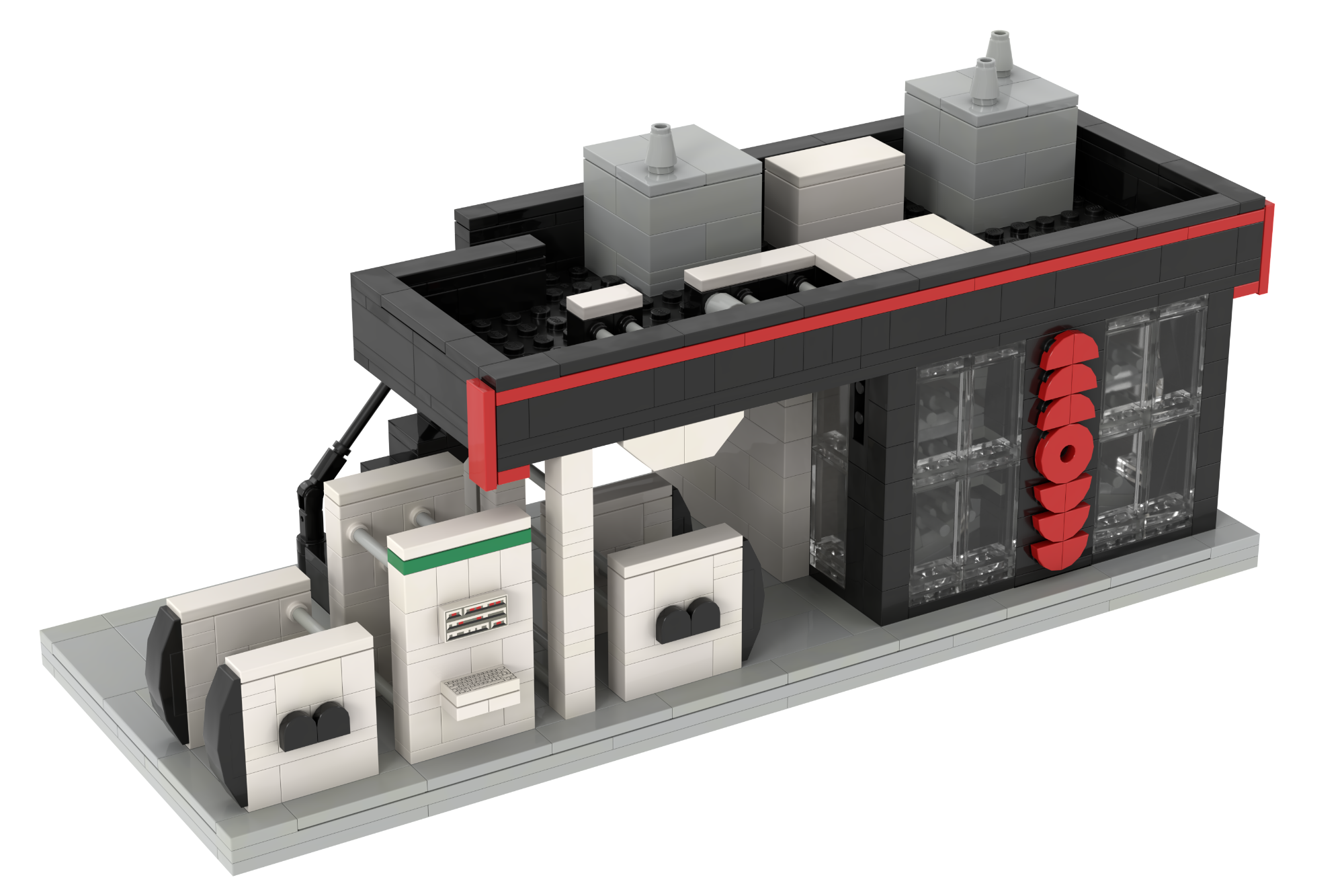 Modelo de sistema eléctrico con batería y componentes electrónicos en disposición técnica.