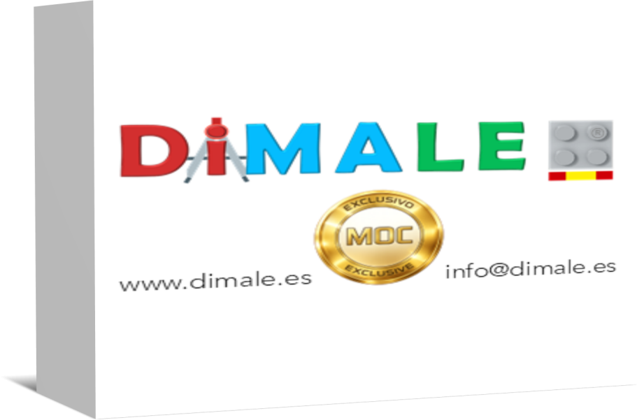 Logotipo de DIMALE con colores rojo, verde y azul, acompañado de un símbolo dorado.