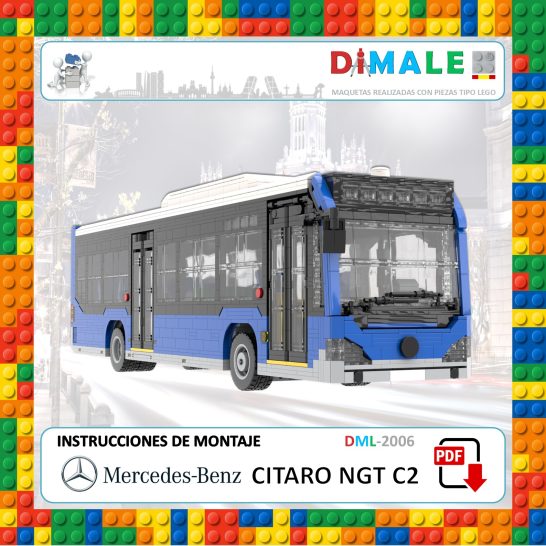 Instrucciones Mercedes Benz Citaro NGT C2 Instrucciones de montaje de un autobús Mercedes-Benz Citaro NGT C2 en estilo LEGO.