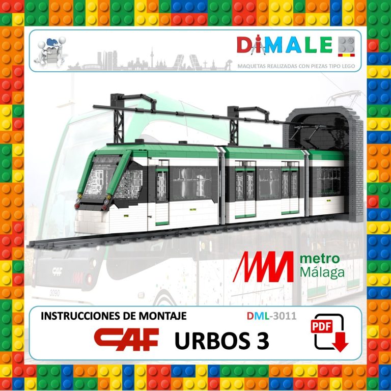 Instrucciones de montaje para el tranvía Urbos 3 del metro de Málaga.